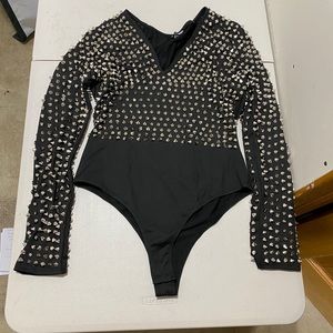 Fashion Nova spike studded bodysuit XL